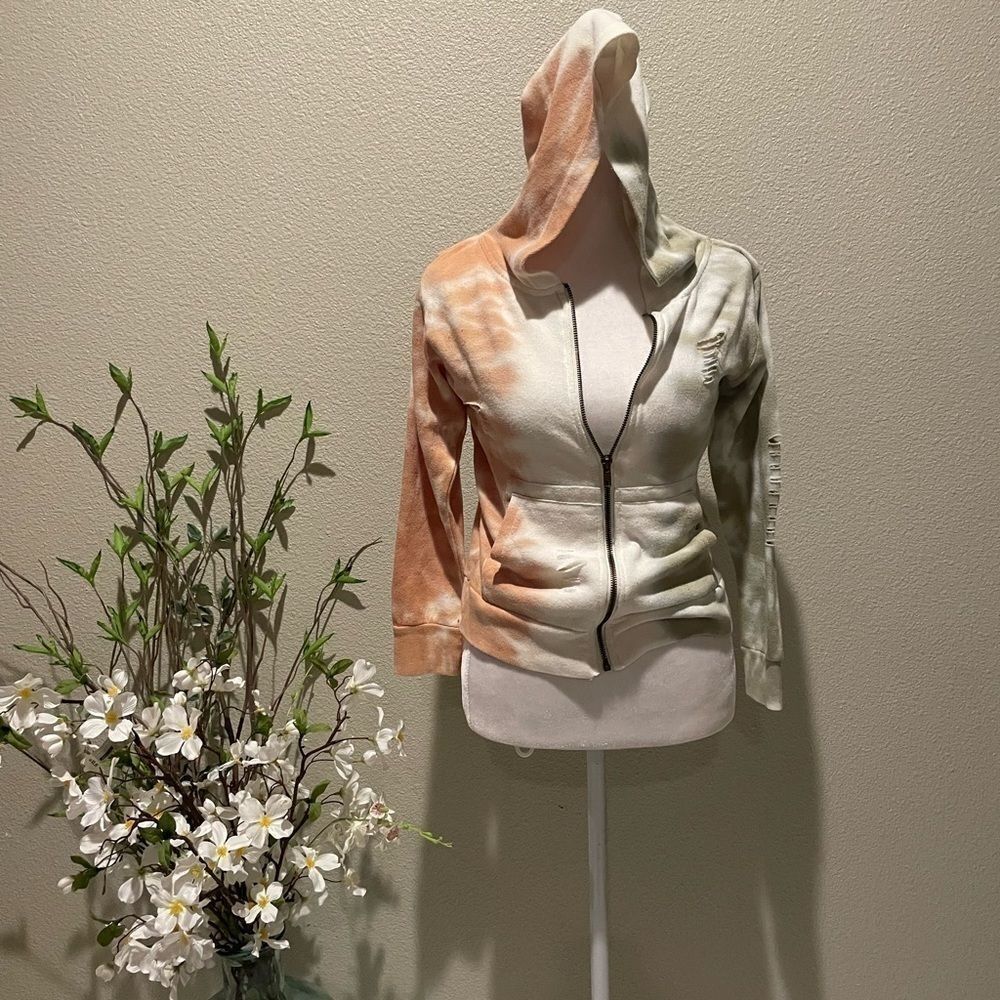 Vintage Havana Distressed Kid Zipper Hoodie size 14